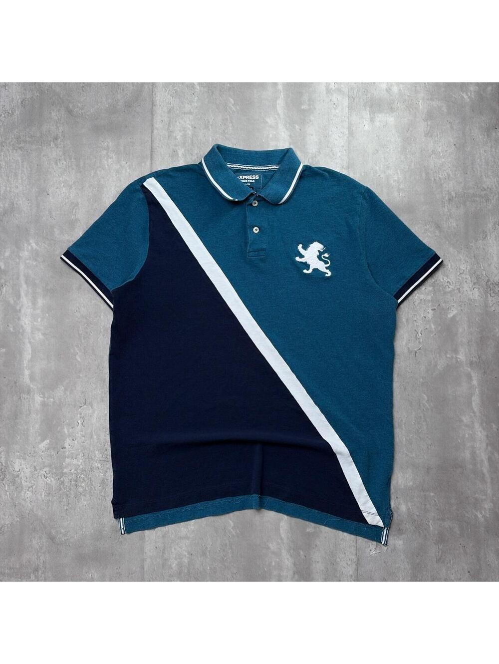 Y2K Navy Express Grunge Gothic Chief Keef Skater Polo Shirt
